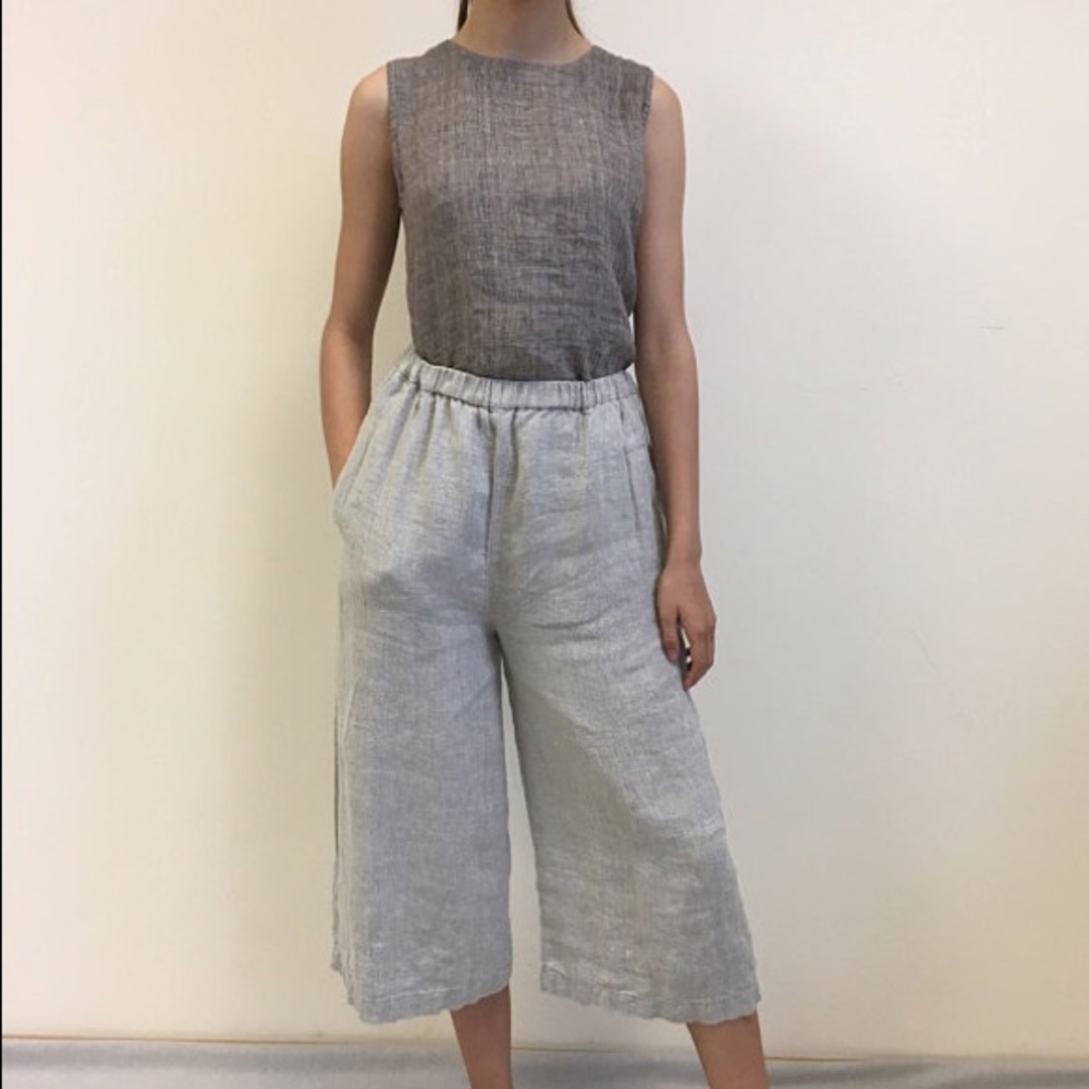 Black Linen Culottes